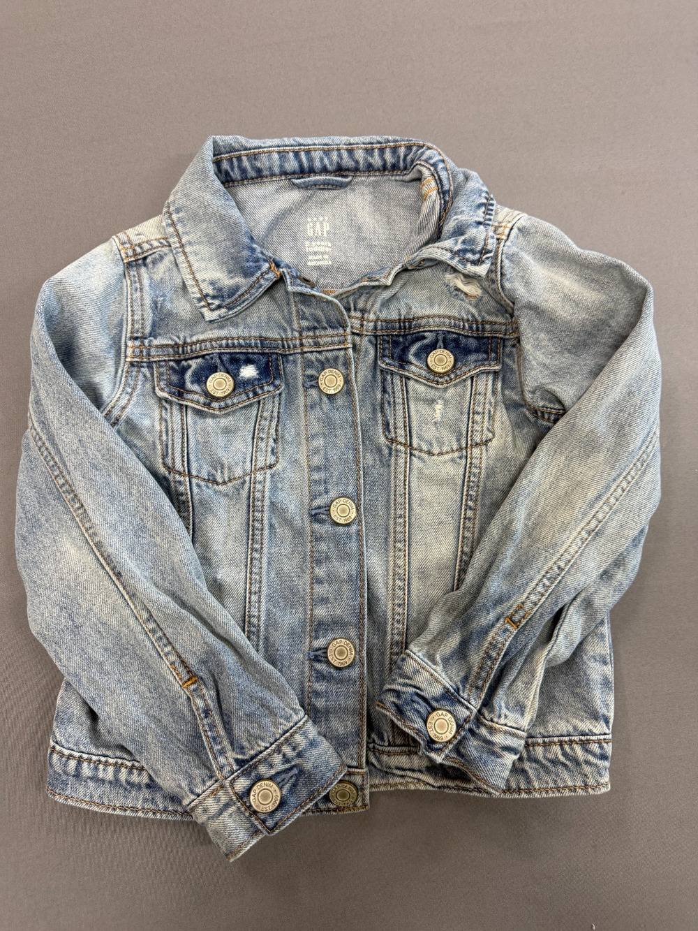 Baby Gap 1969 Kids Size 5 Denim Jean Jacket Light Wash Blue Toddler Coat